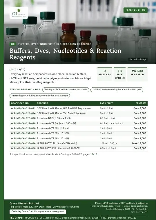 Buffers, Dyes, Nucleotides & Reaction Reagents — flyer 2 of 2