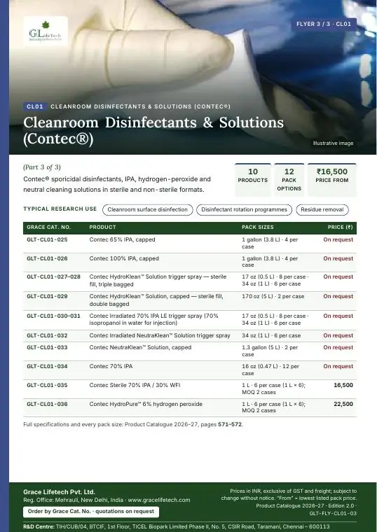 Cleanroom Disinfectants & Solutions (Contec®) — flyer 3 of 3