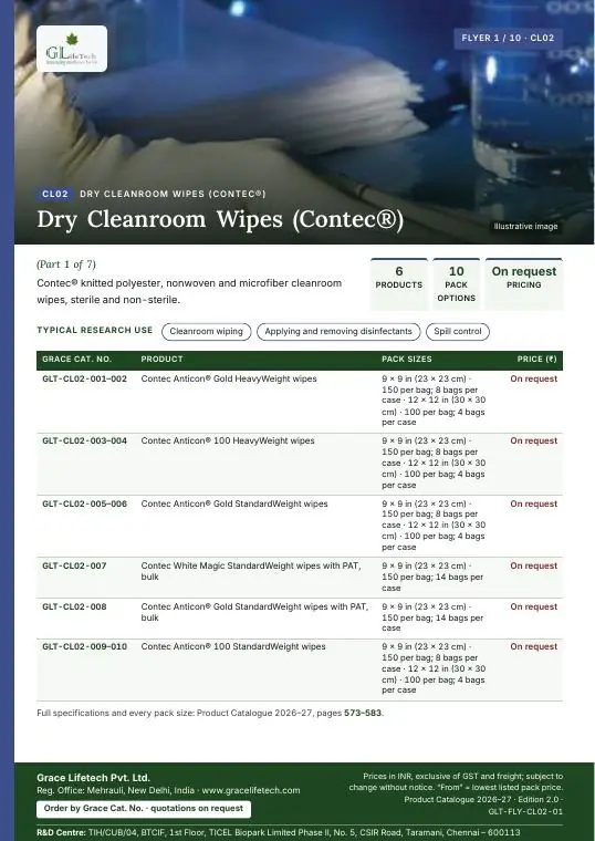 Dry Cleanroom Wipes (Contec®) — flyer 1 of 10