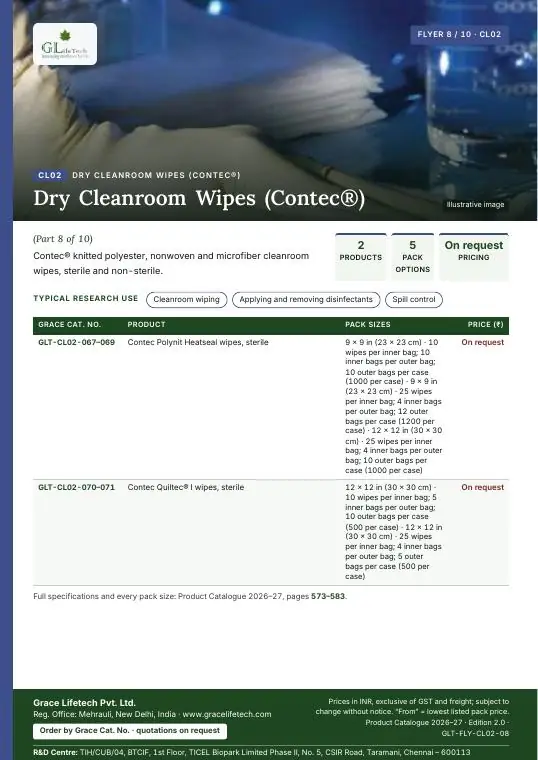 Dry Cleanroom Wipes (Contec®) — flyer 8 of 10