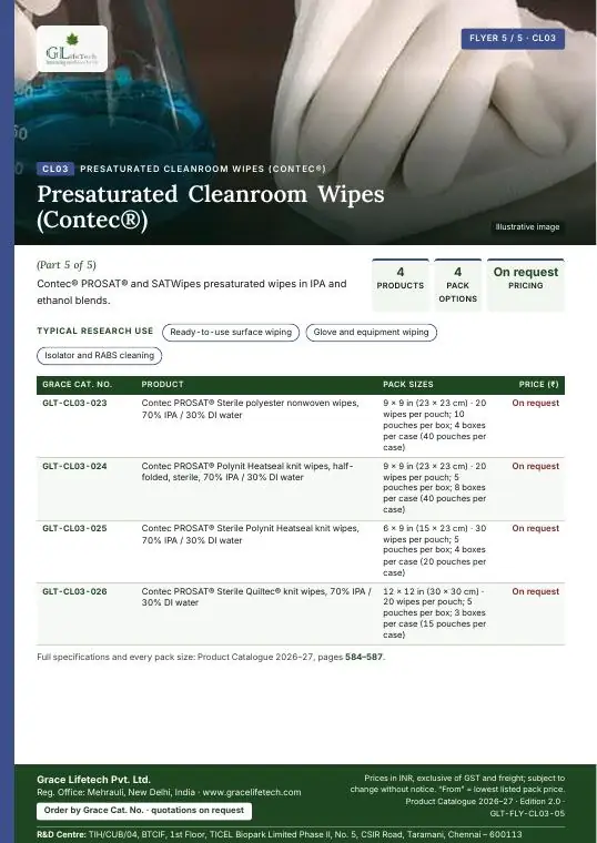 Presaturated Cleanroom Wipes (Contec®) — flyer 5 of 5