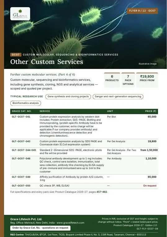 Custom Molecular, Sequencing & Bioinformatics Services — flyer 9 of 12