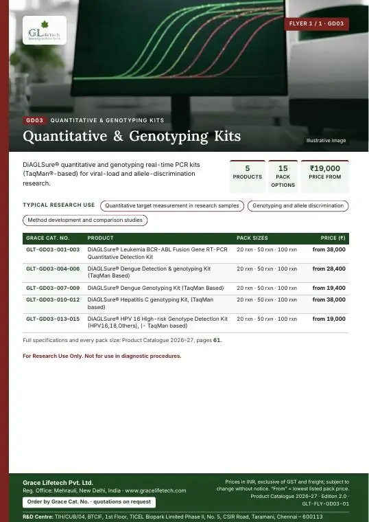 Quantitative & Genotyping Kits — flyer 1 of 1