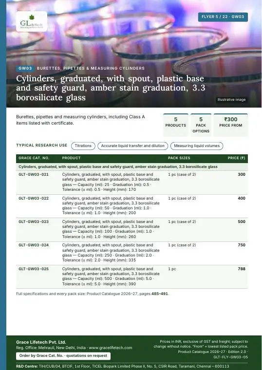 Burettes, Pipettes & Measuring Cylinders — flyer 5 of 22