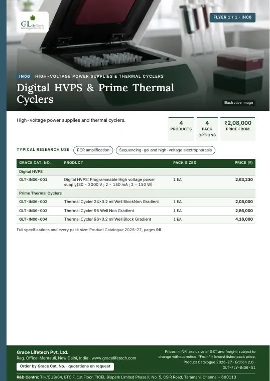 High-Voltage Power Supplies & Thermal Cyclers — flyer 1 of 1