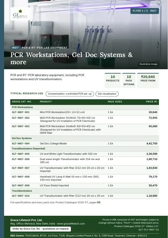 PCR & RT-PCR Lab Equipment — flyer 1 of 2