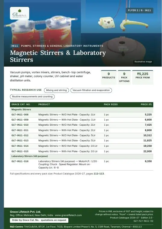 Pumps, Stirrers & General Laboratory Instruments — flyer 2 of 6