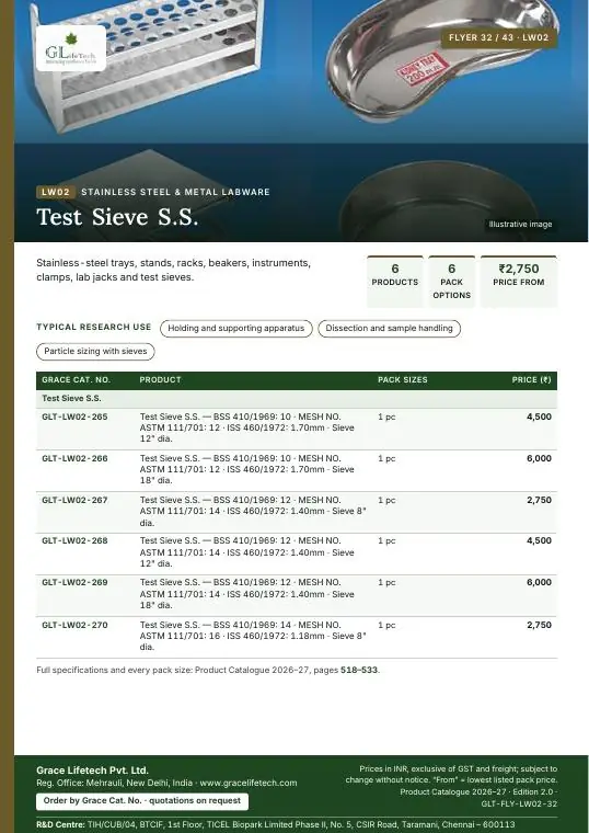 Stainless Steel & Metal Labware — flyer 32 of 43