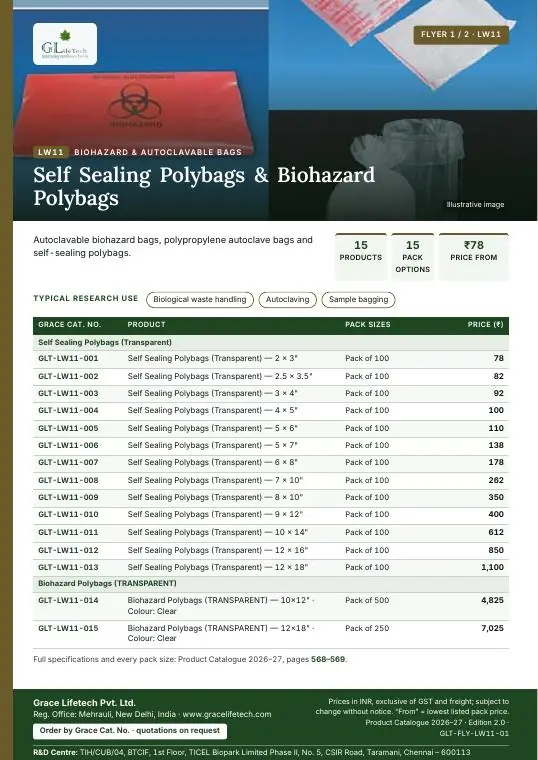 Biohazard & Autoclavable Bags — flyer 1 of 2
